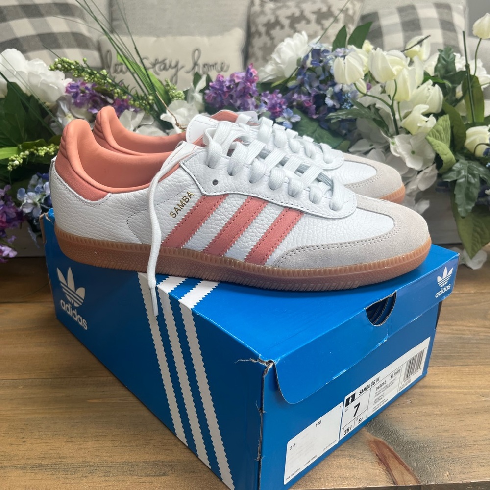 adidas sambas pink size 7 women
